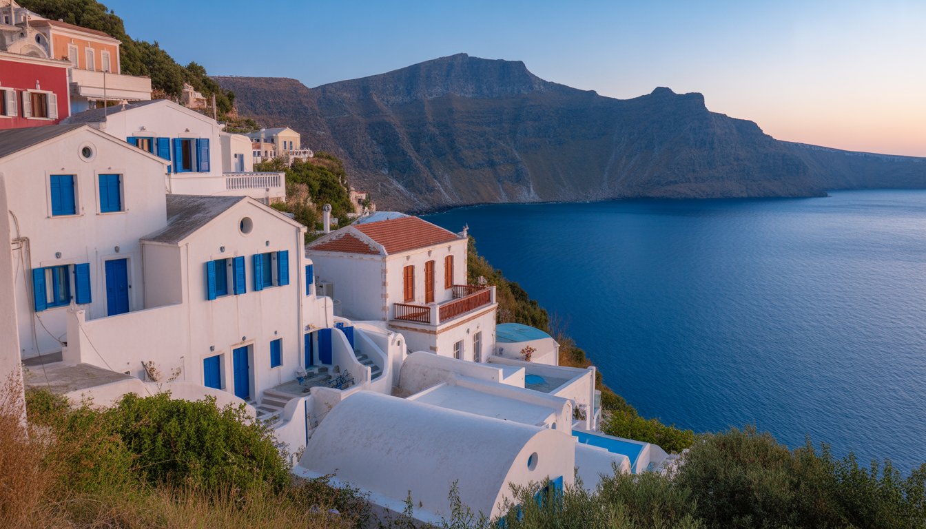 Circuit Grande bleue et maisons blanches en Grèce - Photo paysage
