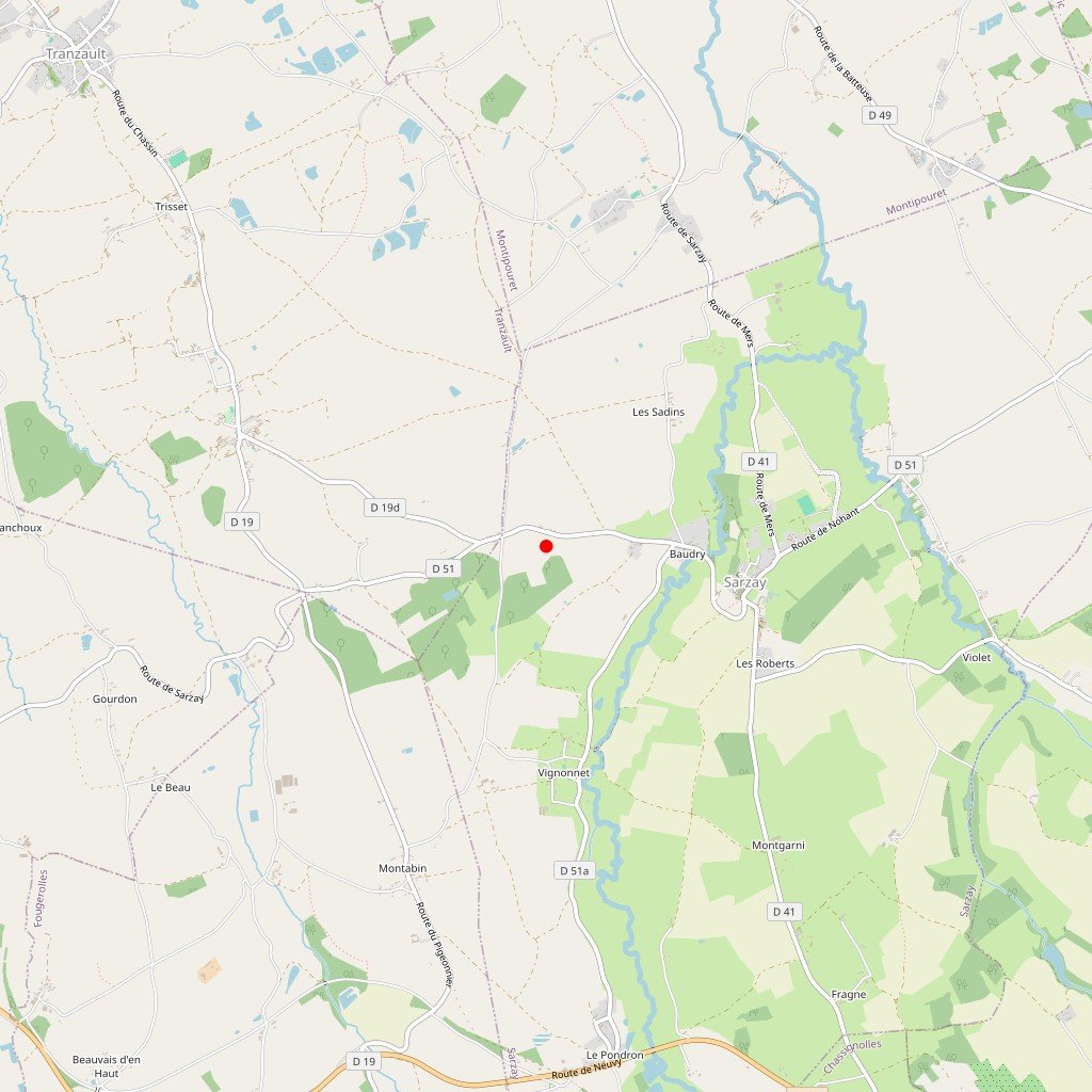 Carte de l'itinéraire du circuit Anes et petits nomades dans le Vercors en France