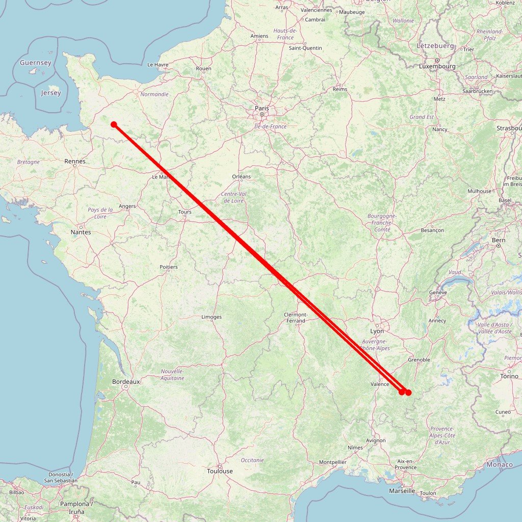 Carte de l'itinéraire du circuit Mont Aiguille et Trésors du Diois en France