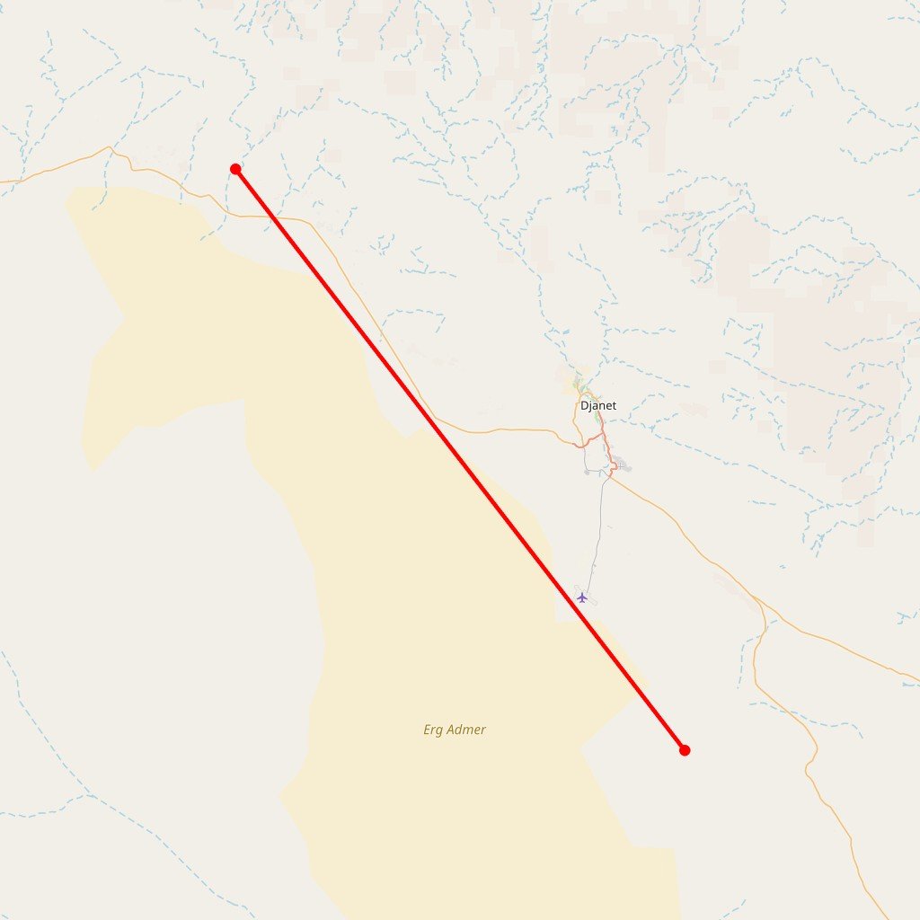 Tassili & Djanet, Explorez le désert du Sahara Algérien - Carte itinéraire