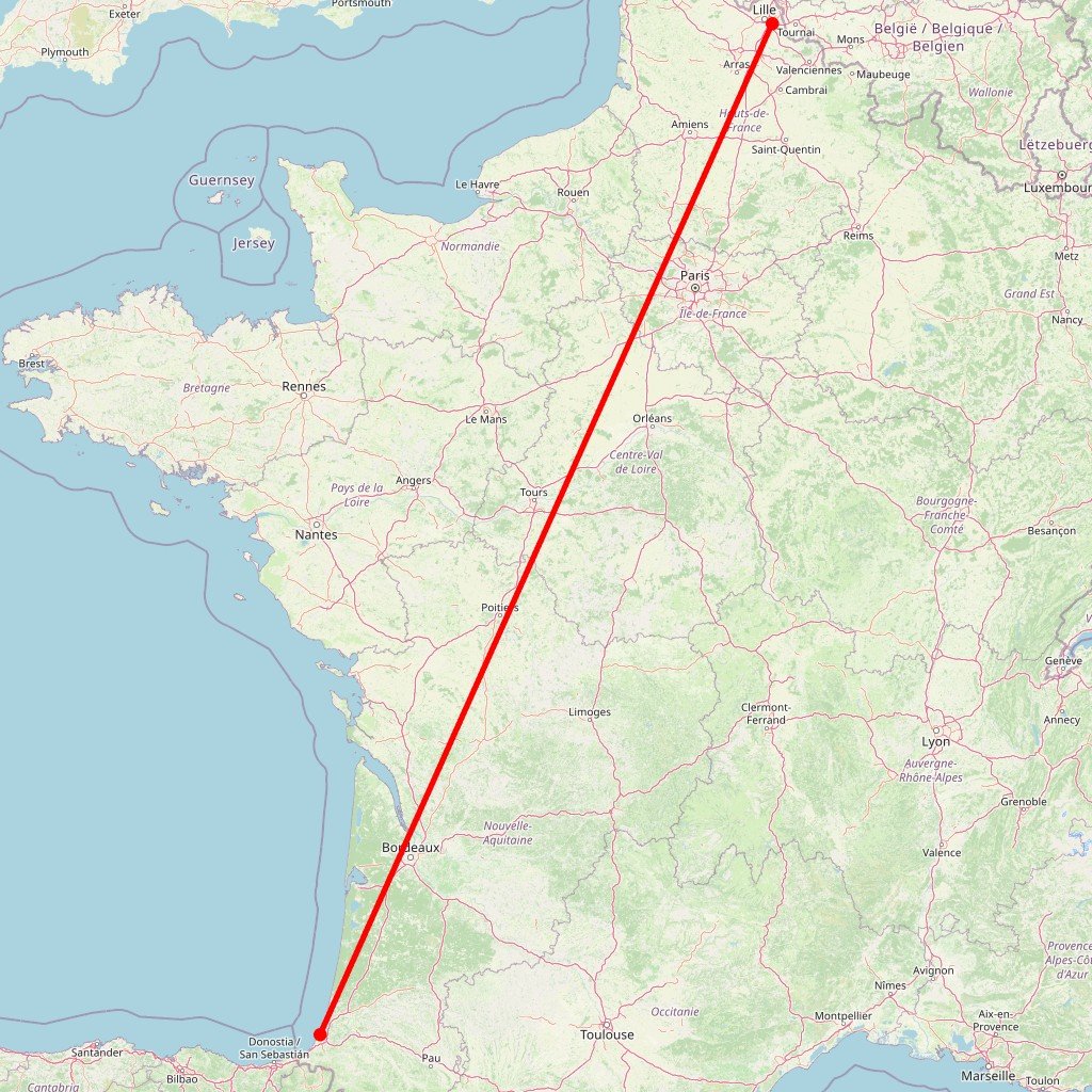 Carte de l'itinéraire du circuit Séjour multi-activités dans le Vercors en France