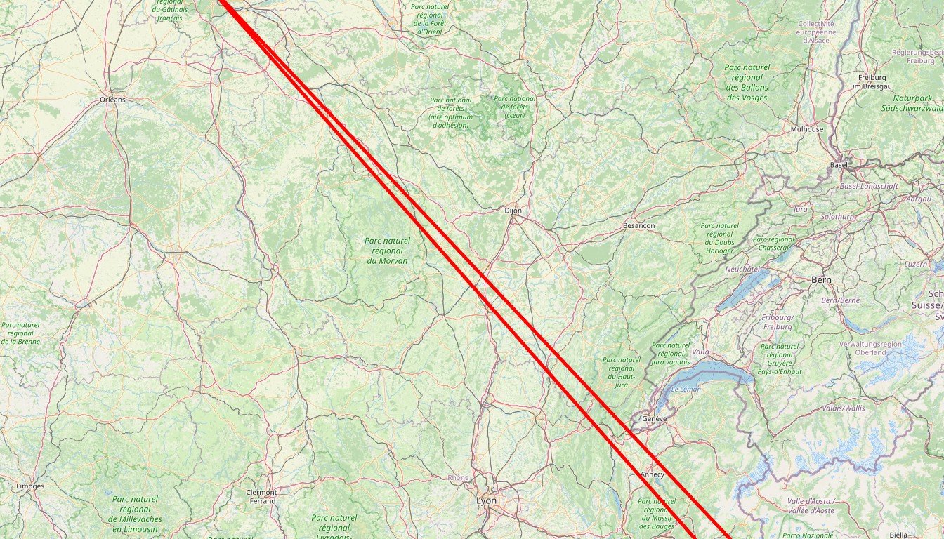Carte de l'itinéraire du circuit Circuit Rhône-Alpes en France