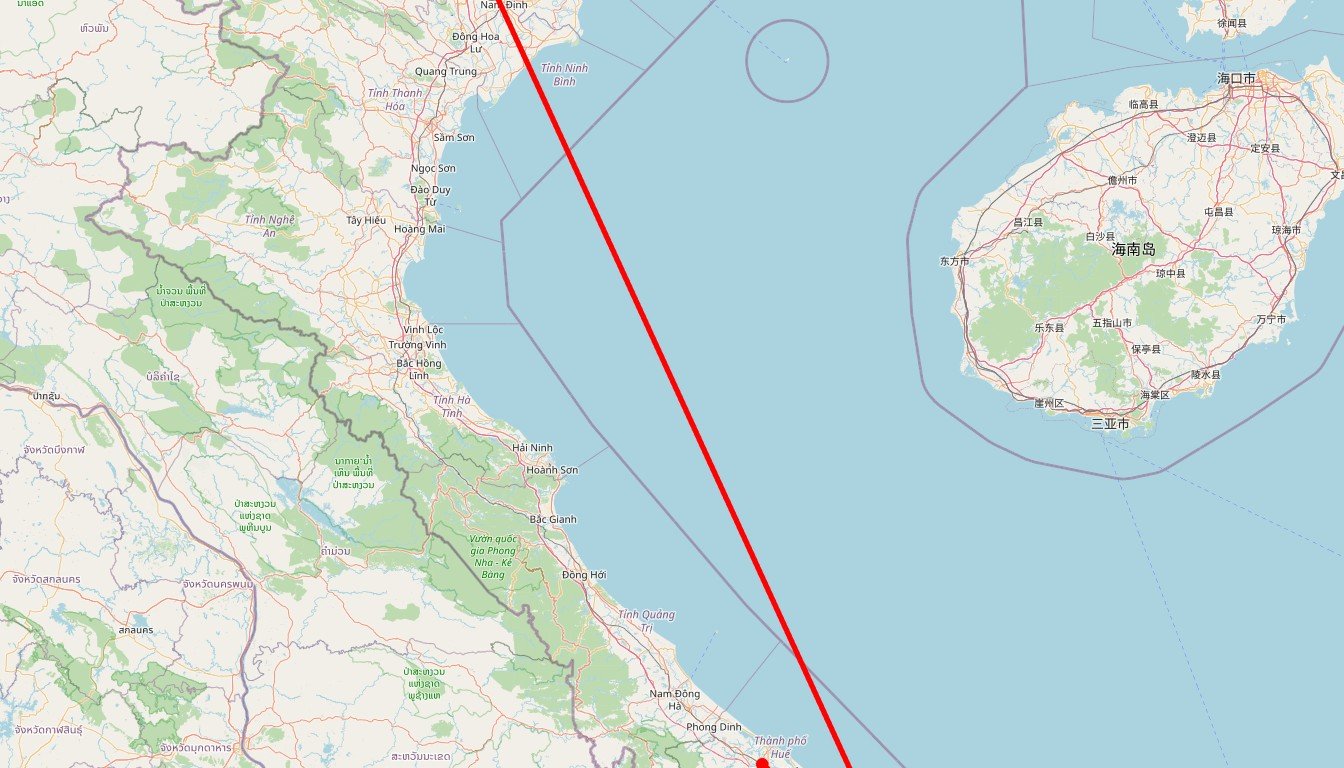 Carte de l'itinéraire du circuit Circuit Vietnam Incontournable : Hanoi guidé, croisière en baie d'Halong et découvertes à Hoi An & Hué en Vietnam