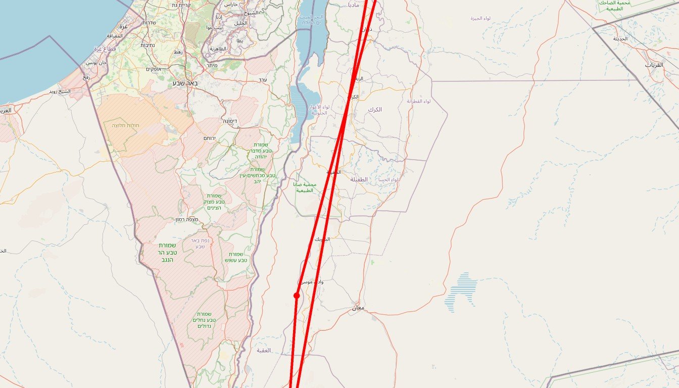 Carte de l'itinéraire du circuit Circuit Pétra et Wadi Rum : traversée colorée entre vallée arc-en-ciel et déserts rougeoyants en Jordanie