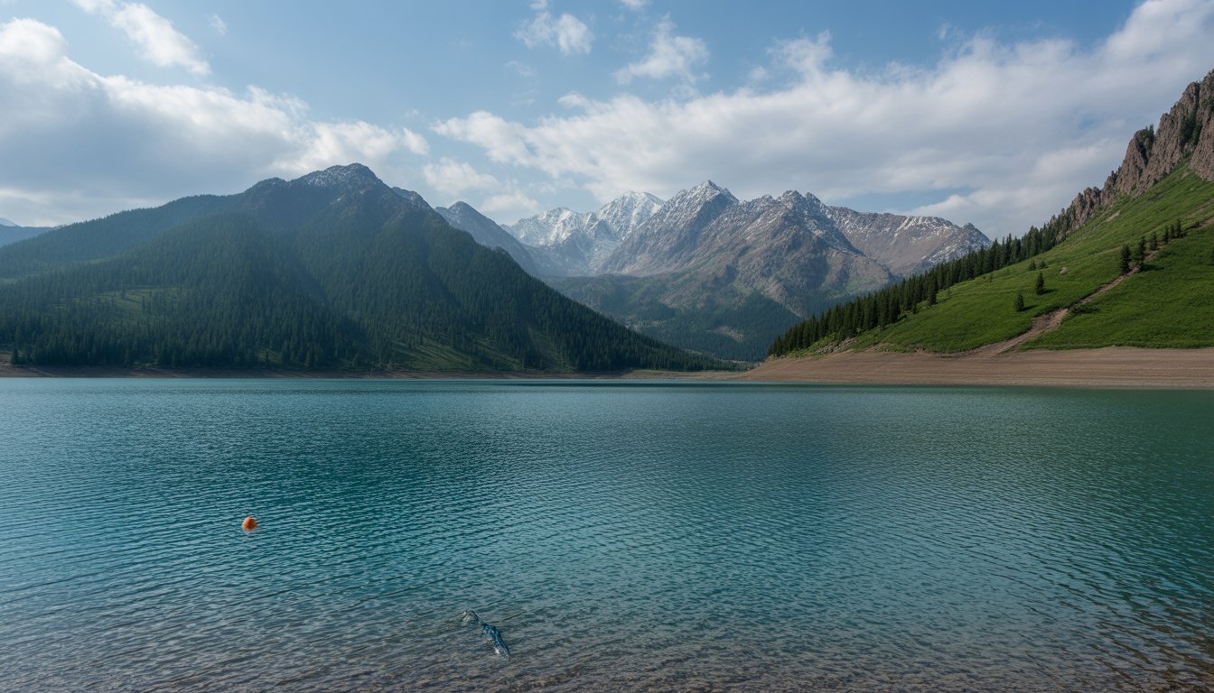 Grand lac Almaty (Big Almaty Lake) en Kazakhstan - Photo