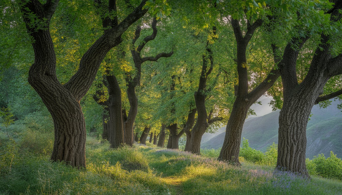 Forêt de noix d'Arslanbob en Kirghizistan - Photo