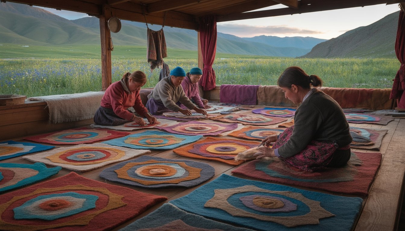 Kochkor et ateliers de feutre en Kirghizistan - Photo