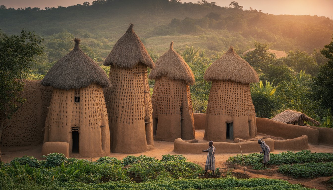 Natitingou et maisons Tata Somba en Bénin - Photo