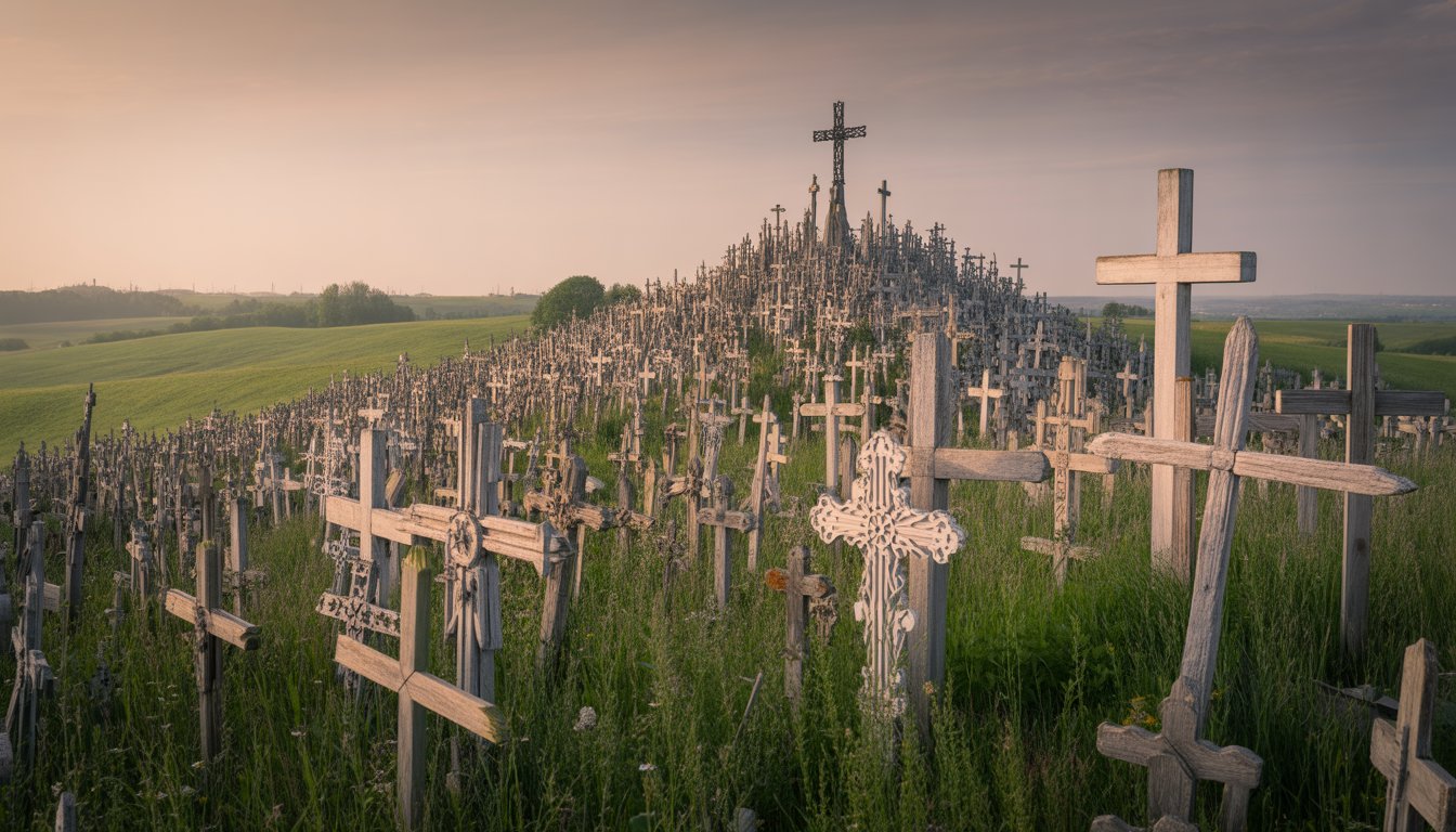Colline des Croix (Kryžių kalnas) en Lituanie - Photo