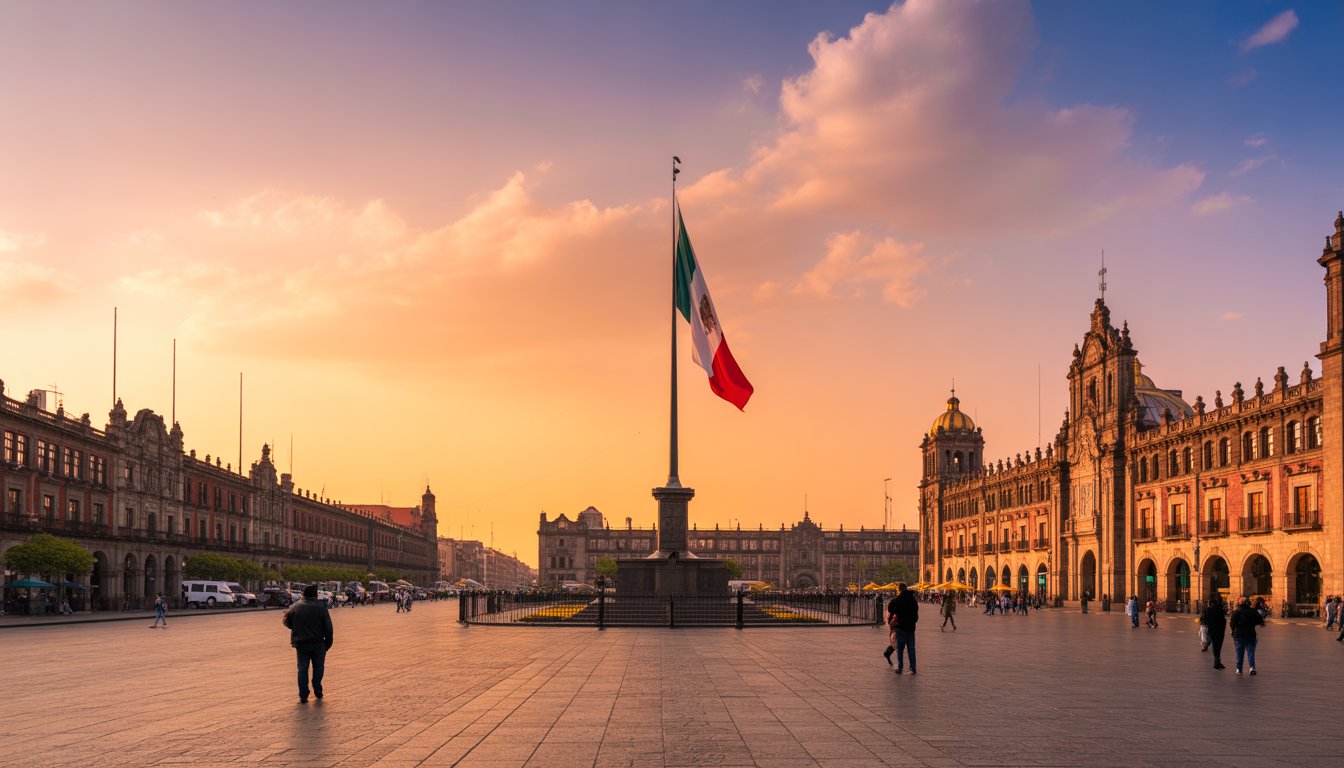 Centre historique de Mexico (Zócalo) en Mexique - Photo