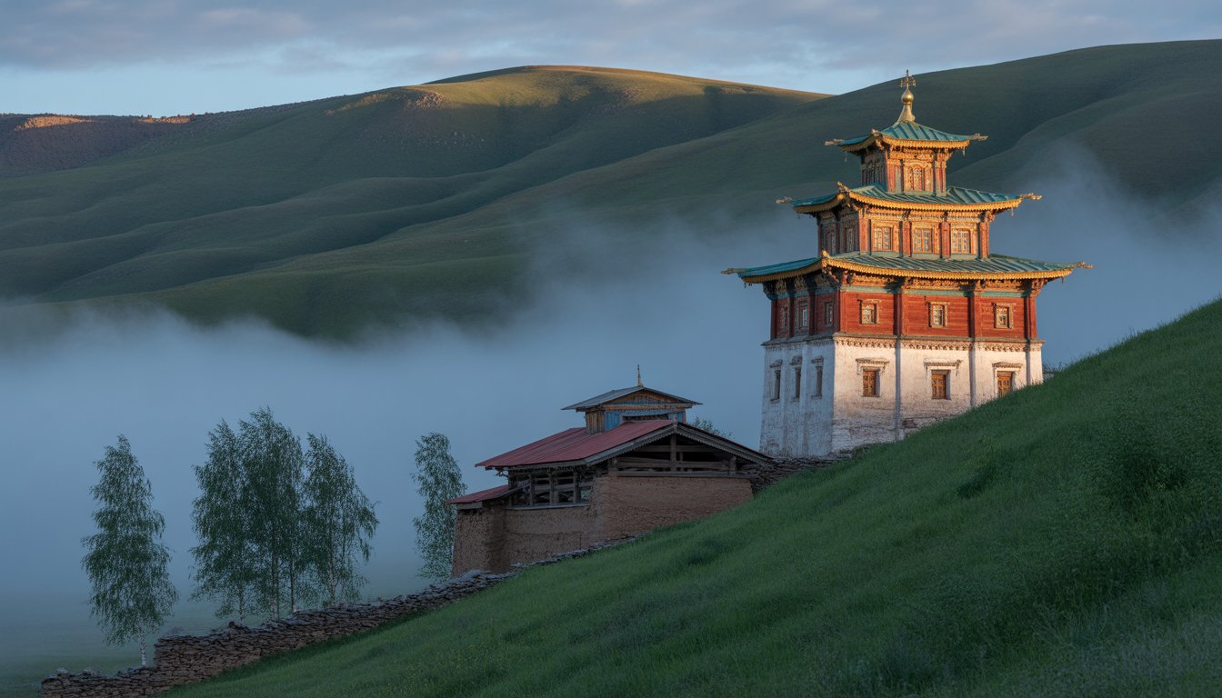 Monastère Amarbayasgalant en Mongolie - Photo