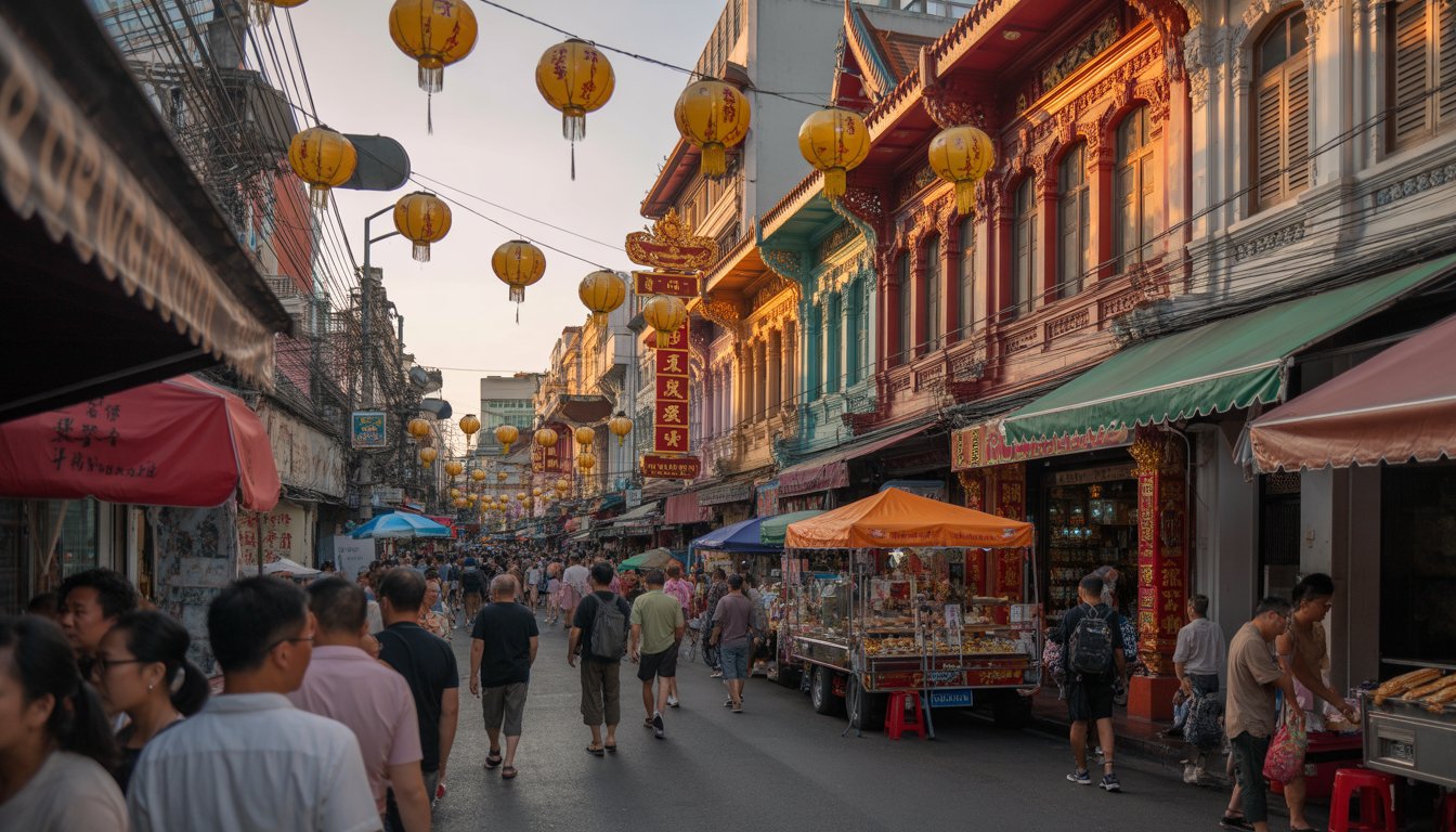 Quartier de Chinatown (Yaowarat) - Bangkok en Thaïlande - Photo