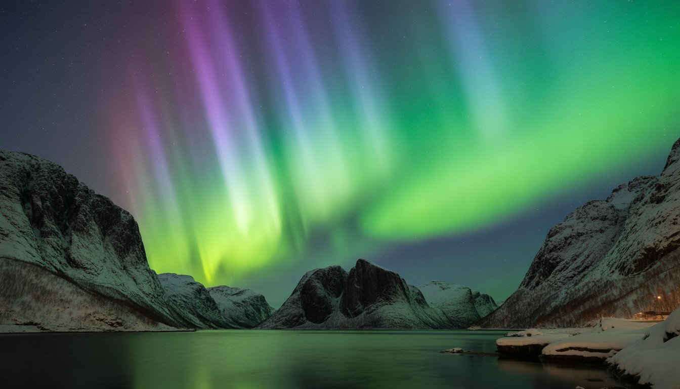 Aurores boréales (Northern Lights) en Norvège - Photo