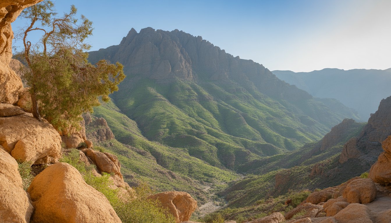 Jebel Akhdar (la Montagne Verte) en Oman - Photo