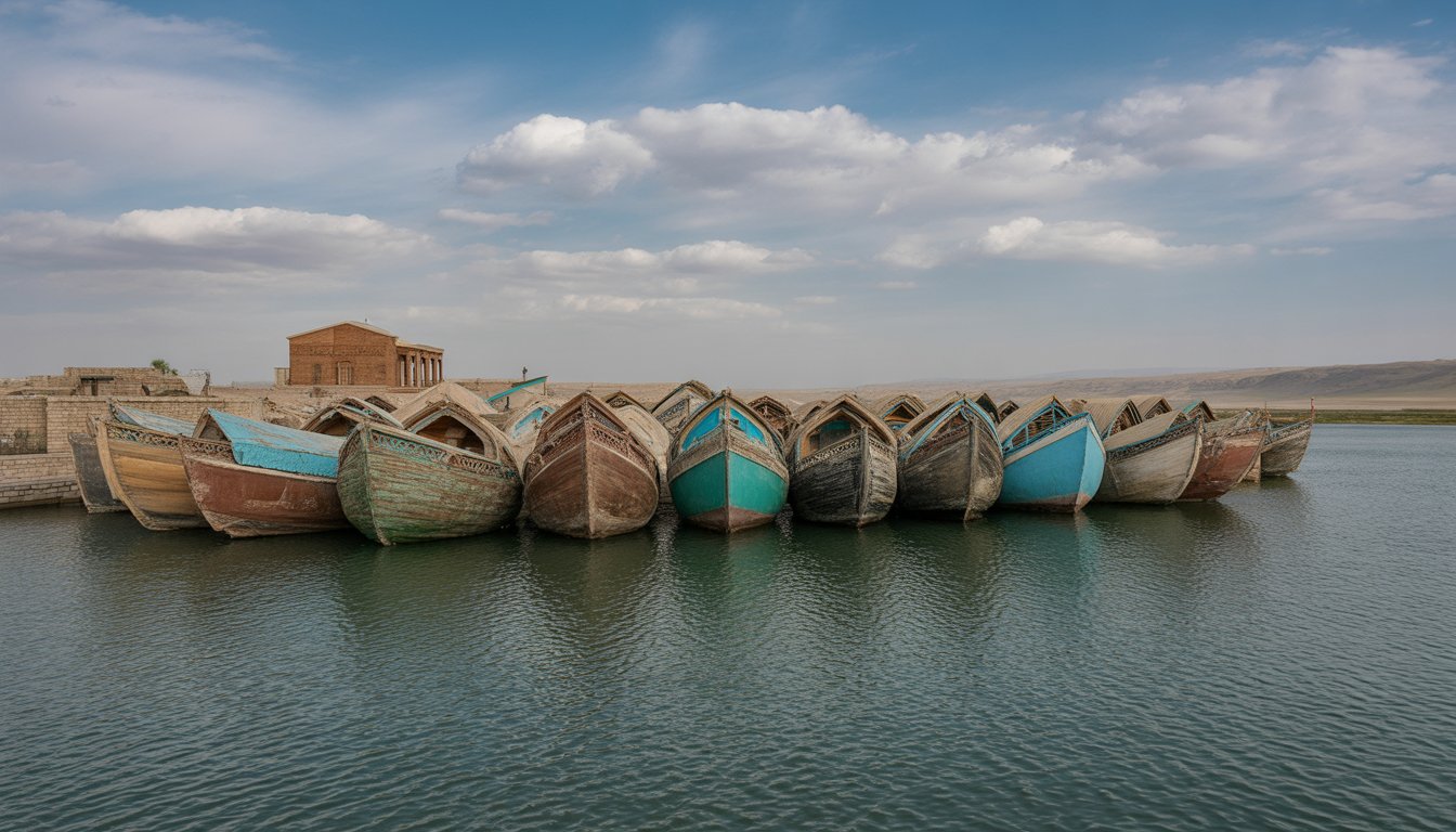 Cimetière de bateaux de Muynak (mer d'Aral) en Ouzbékistan - Photo