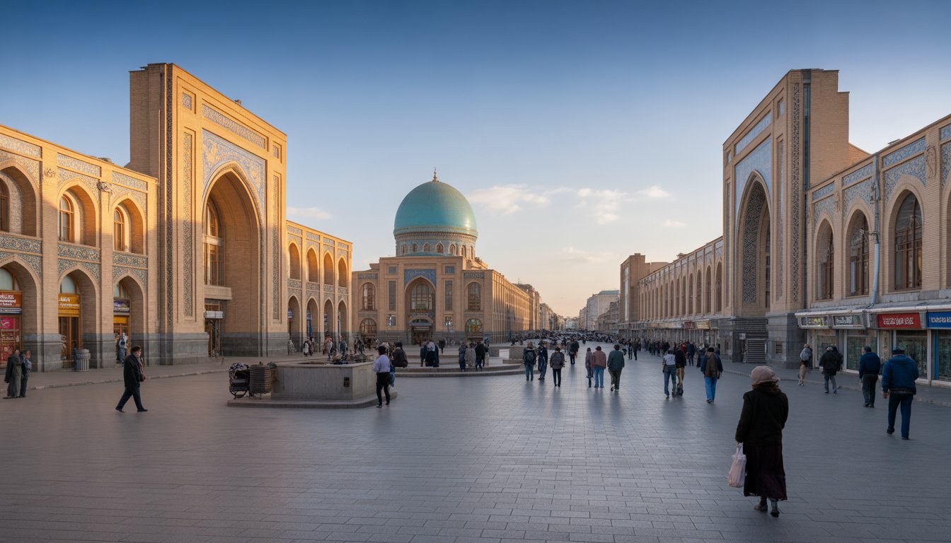 Tachkent — marché Chorsu et métro en Ouzbékistan - Photo