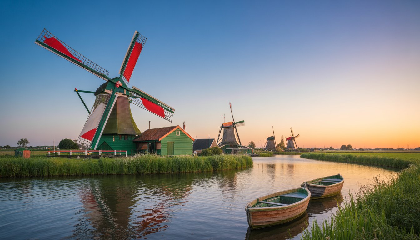 Zaanse Schans en Pays-Bas - Photo