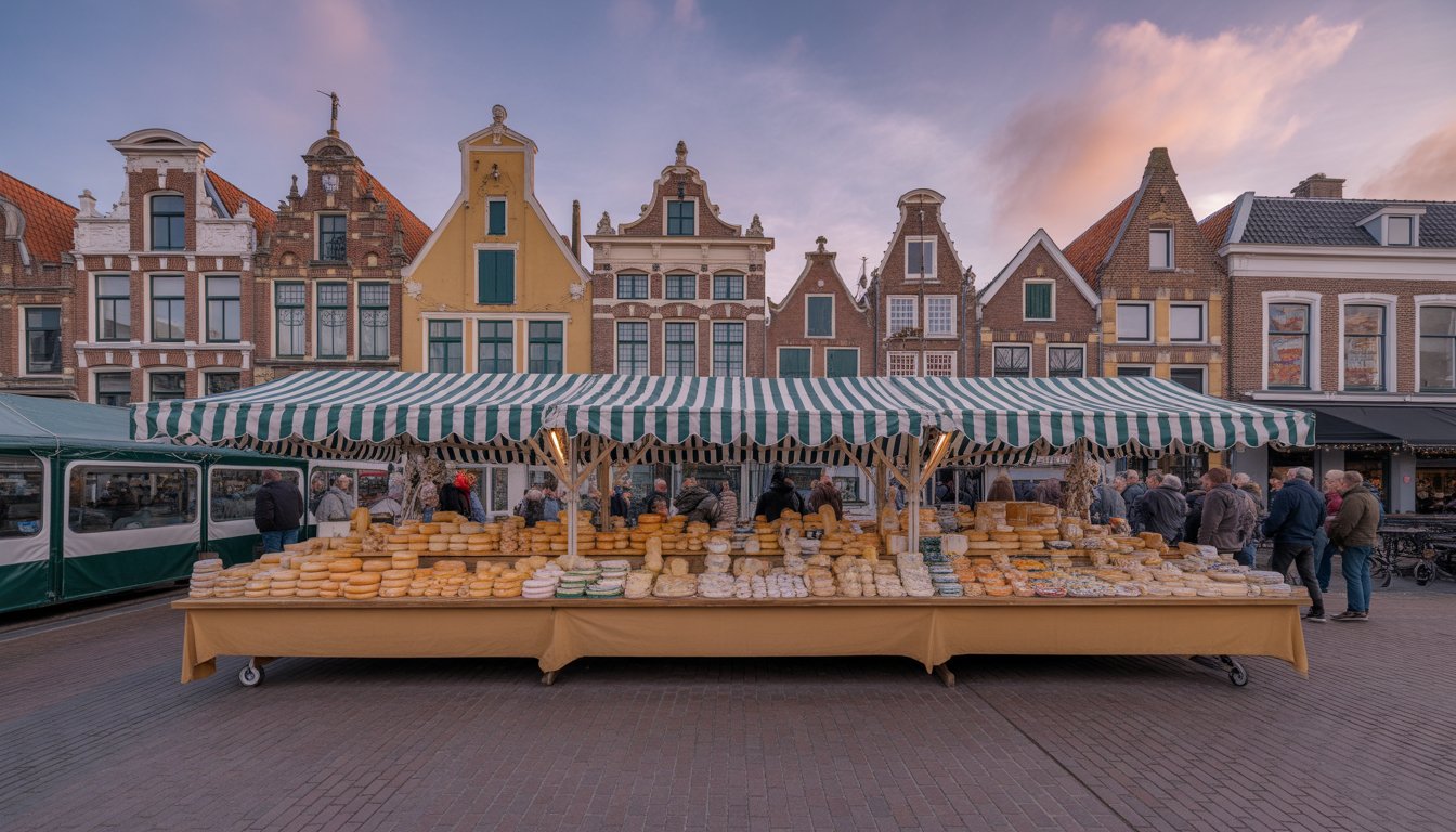 Marché au fromage d'Alkmaar en Pays-Bas - Photo