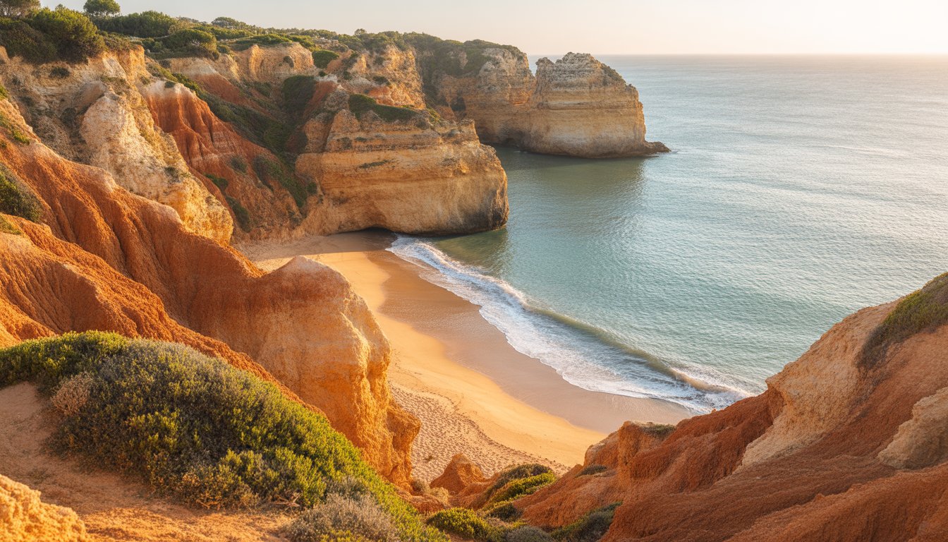 Algarve (falaises et plages) en Portugal - Photo