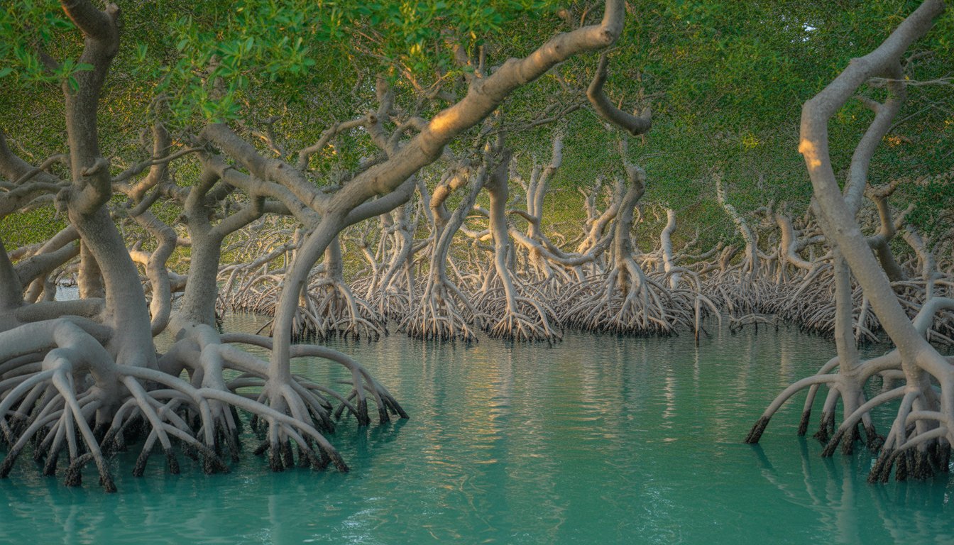 Mangroves d'Al Thakhira en Qatar - Photo
