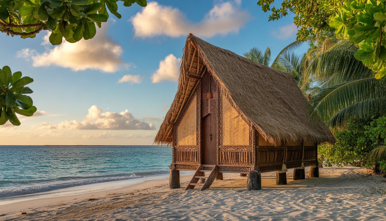 Séjour en fale traditionnel en Samoa - Photo