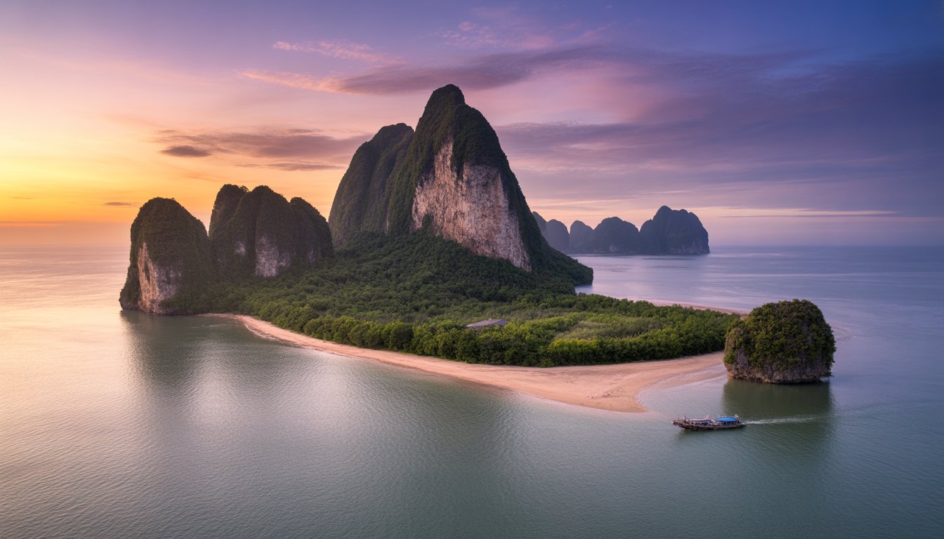 Baie de Phang Nga (île James Bond) en Thaïlande - Photo