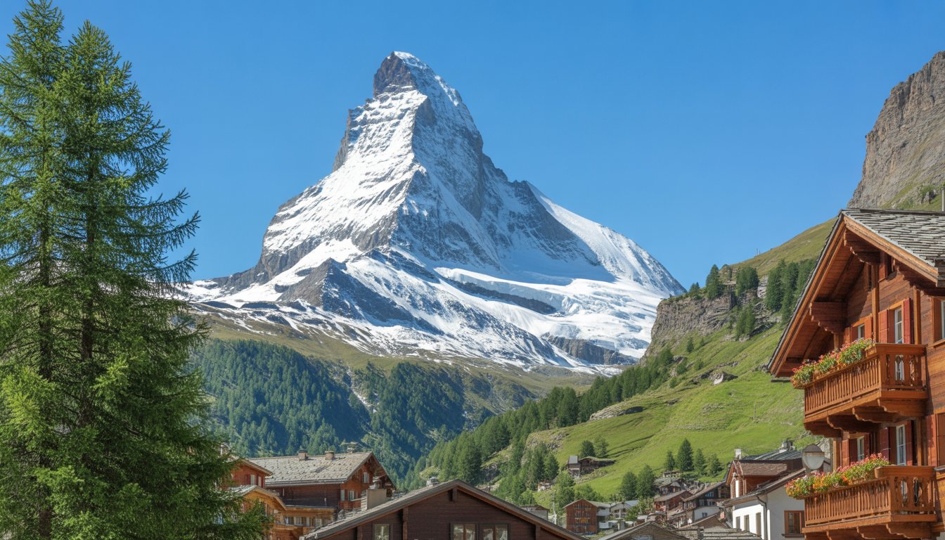 Matterhorn (Cervin) et Zermatt en Suisse - Photo
