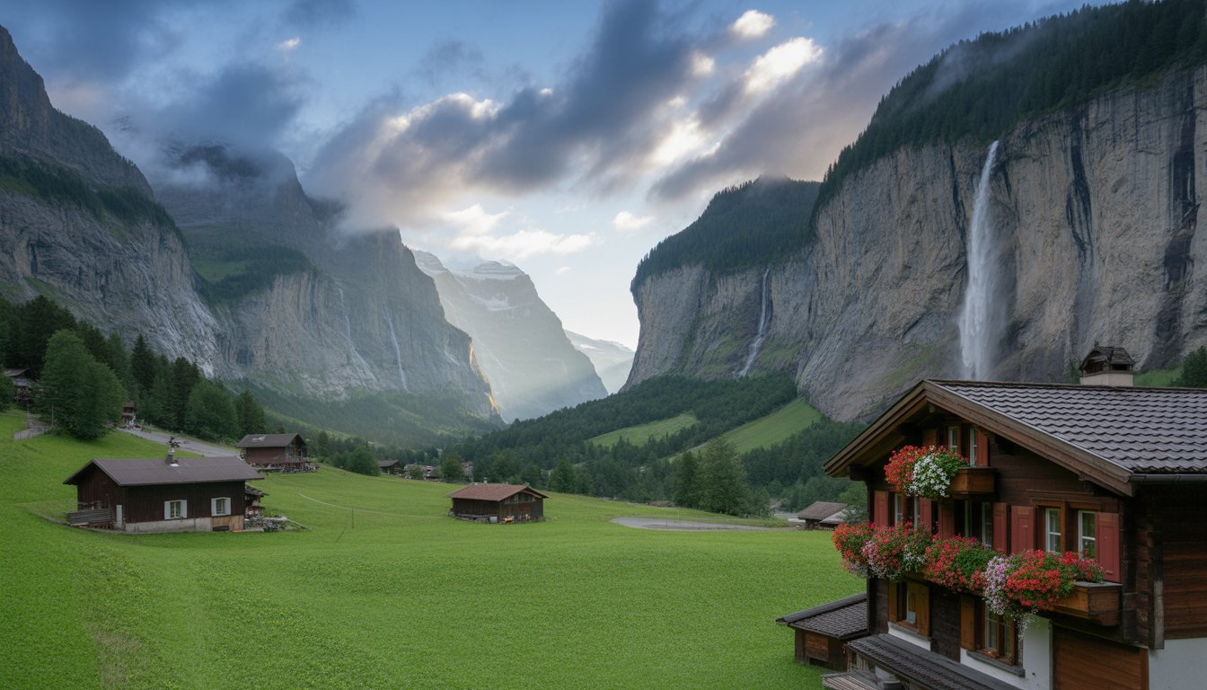 Vallée de Lauterbrunnen en Suisse - Photo