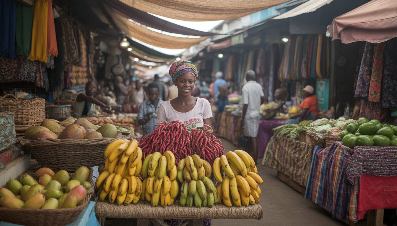 Grand Marché de Lomé en Togo - Photo