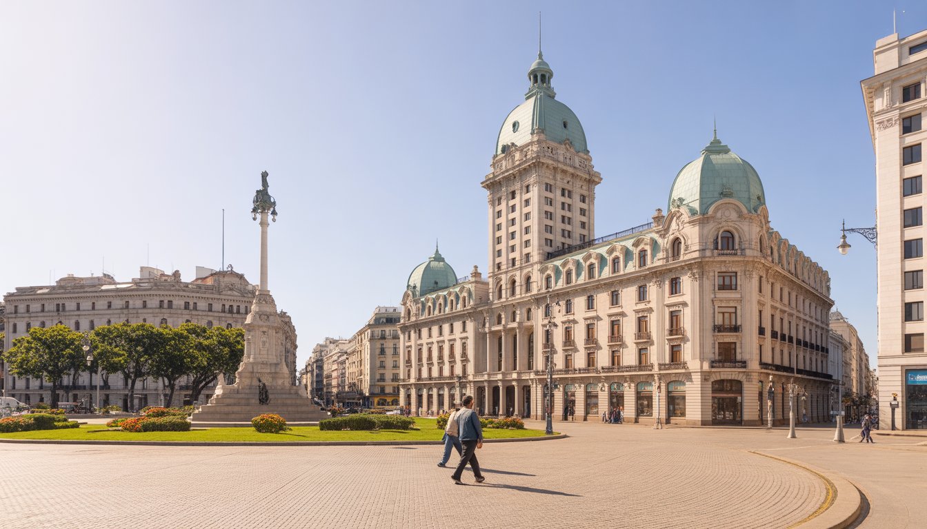 Plaza Independencia et Palacio Salvo en Uruguay - Photo