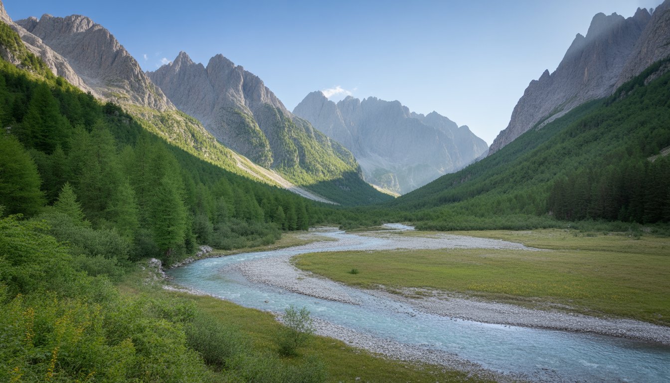 Vallée de Valbona en Albanie - Photo