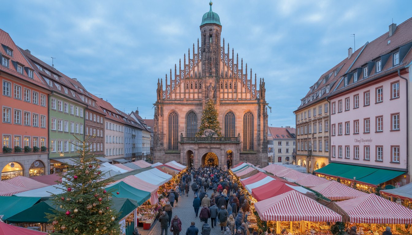 Christkindlesmarkt de Nuremberg (Marché de Noël) en Allemagne - Photo