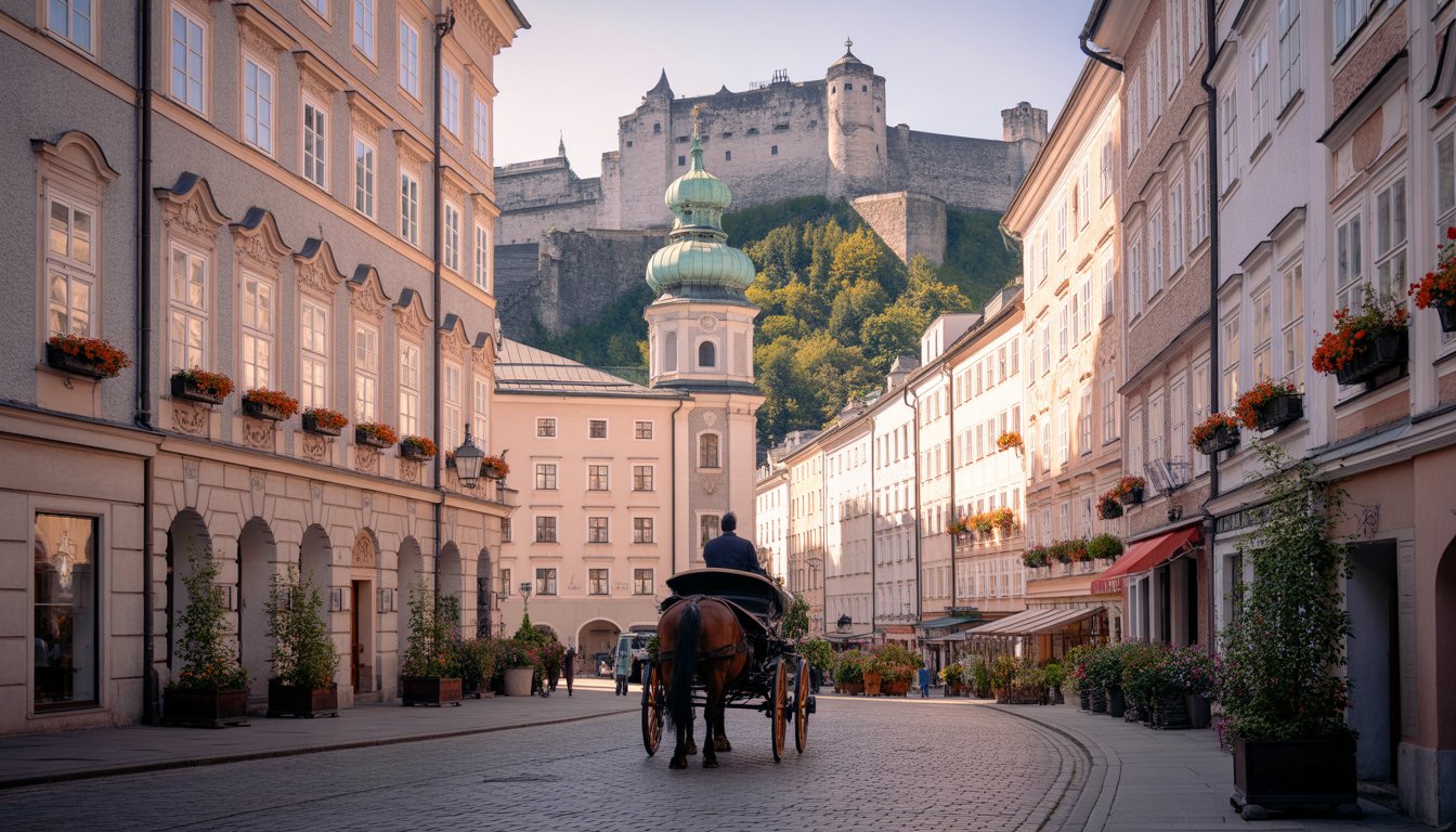 Vieille ville de Salzbourg (Altstadt) en Autriche - Photo