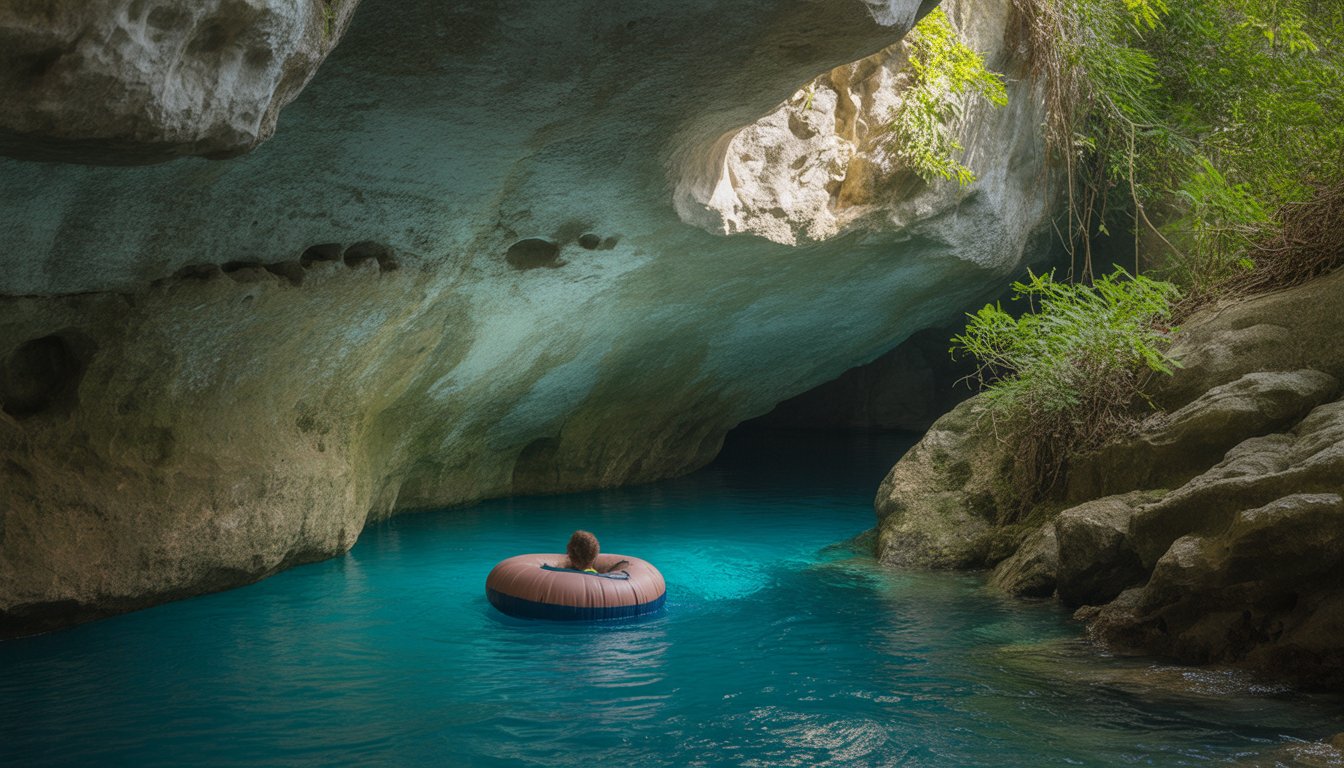 Cave tubing à Caves Branch en Belize - Photo