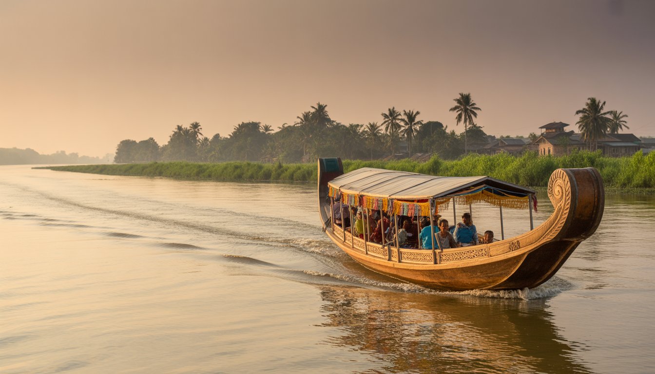 Croisière sur l'Irrawaddy en Birmanie - Photo