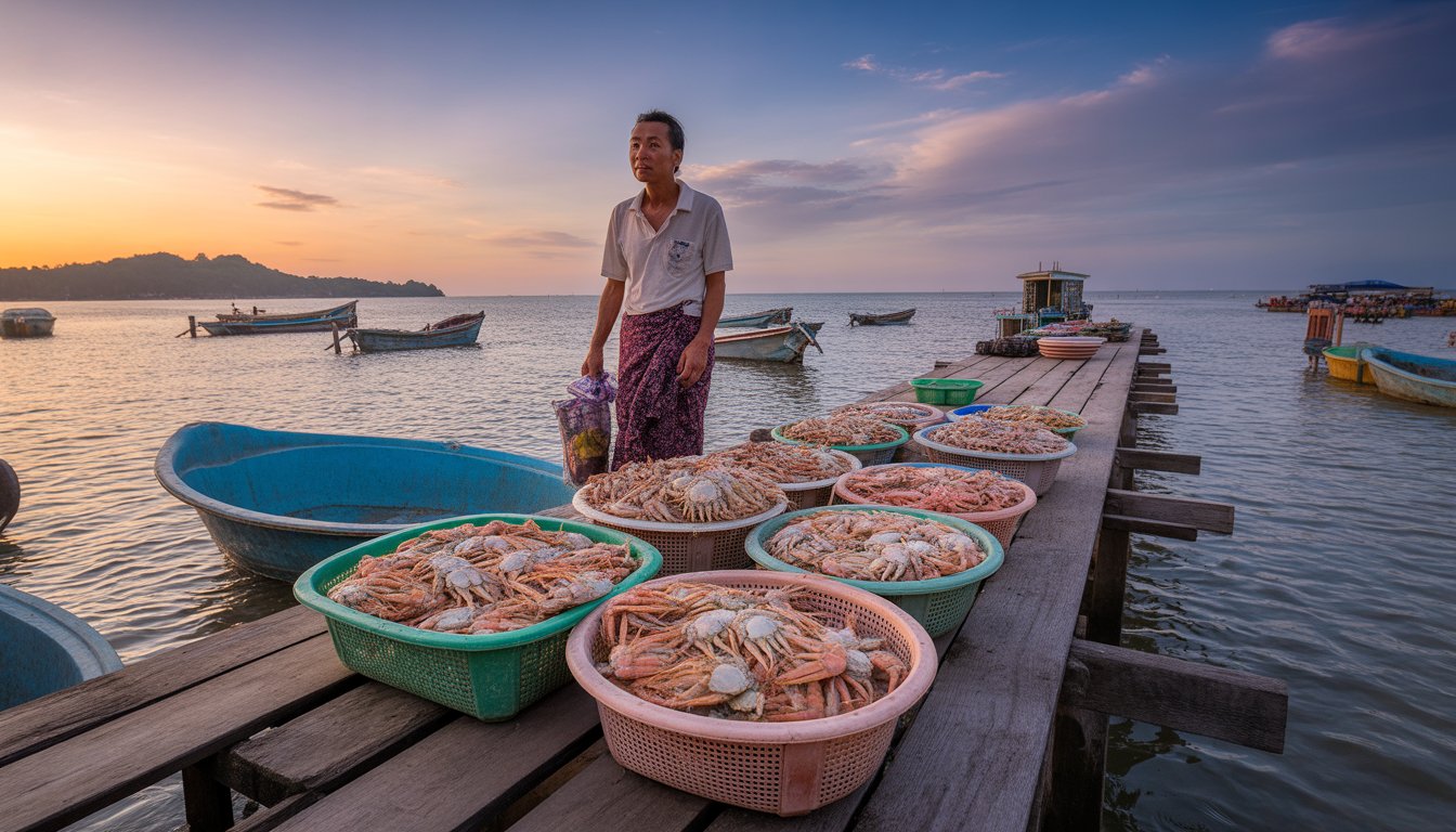 Kep et son marché aux crabes en Cambodge - Photo