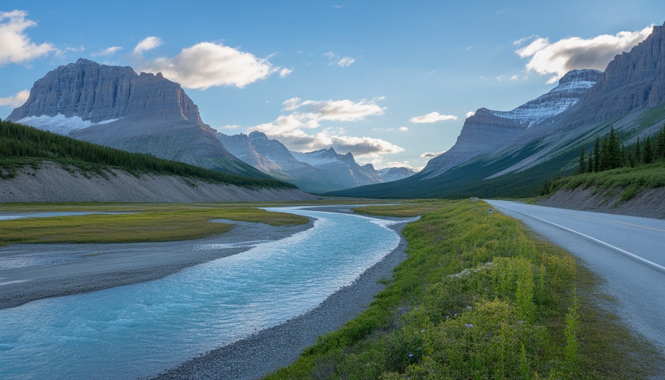 Icefields Parkway (Route des Glaciers) en Canada - Photo