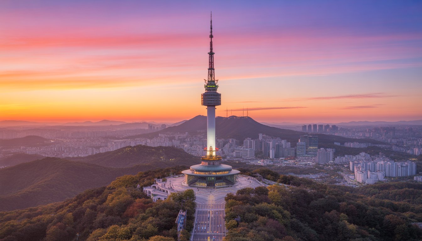 N Seoul Tower (Namsan Tower) en Corée du Sud - Photo