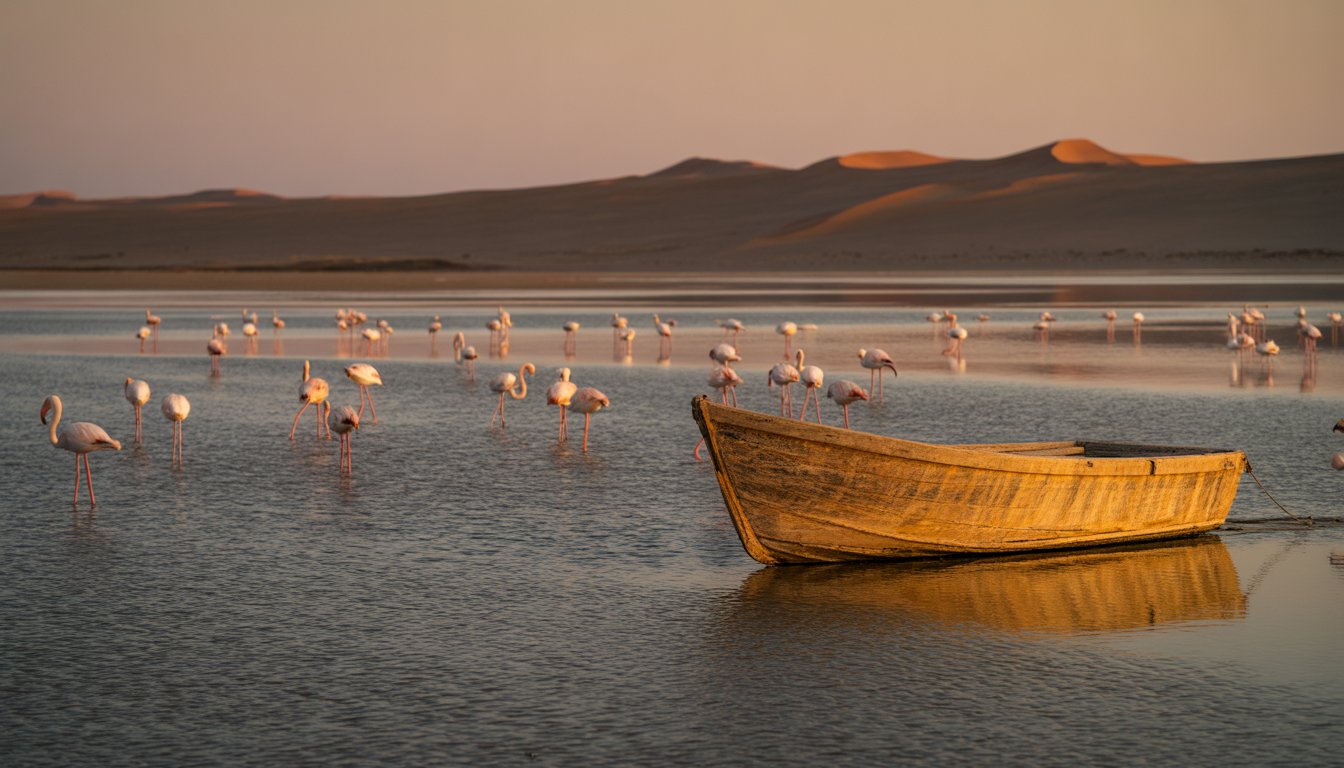 Walvis Bay et la lagune en Namibie - Photo
