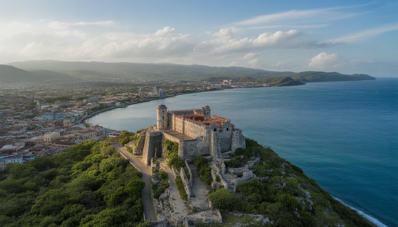 Santiago de Cuba et le Castillo de San Pedro de la Roca en Cuba - Photo
