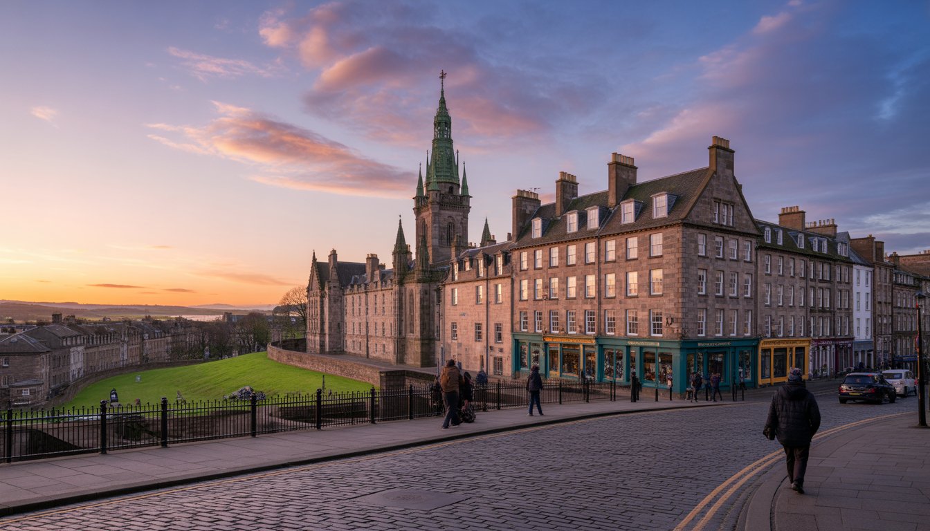 Vieille ville d'Édimbourg - Royal Mile en Écosse - Photo