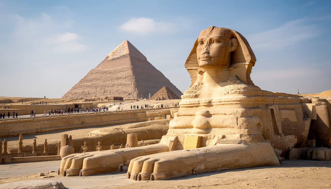 Pyramides de Gizeh et le Sphinx en Égypte - Photo