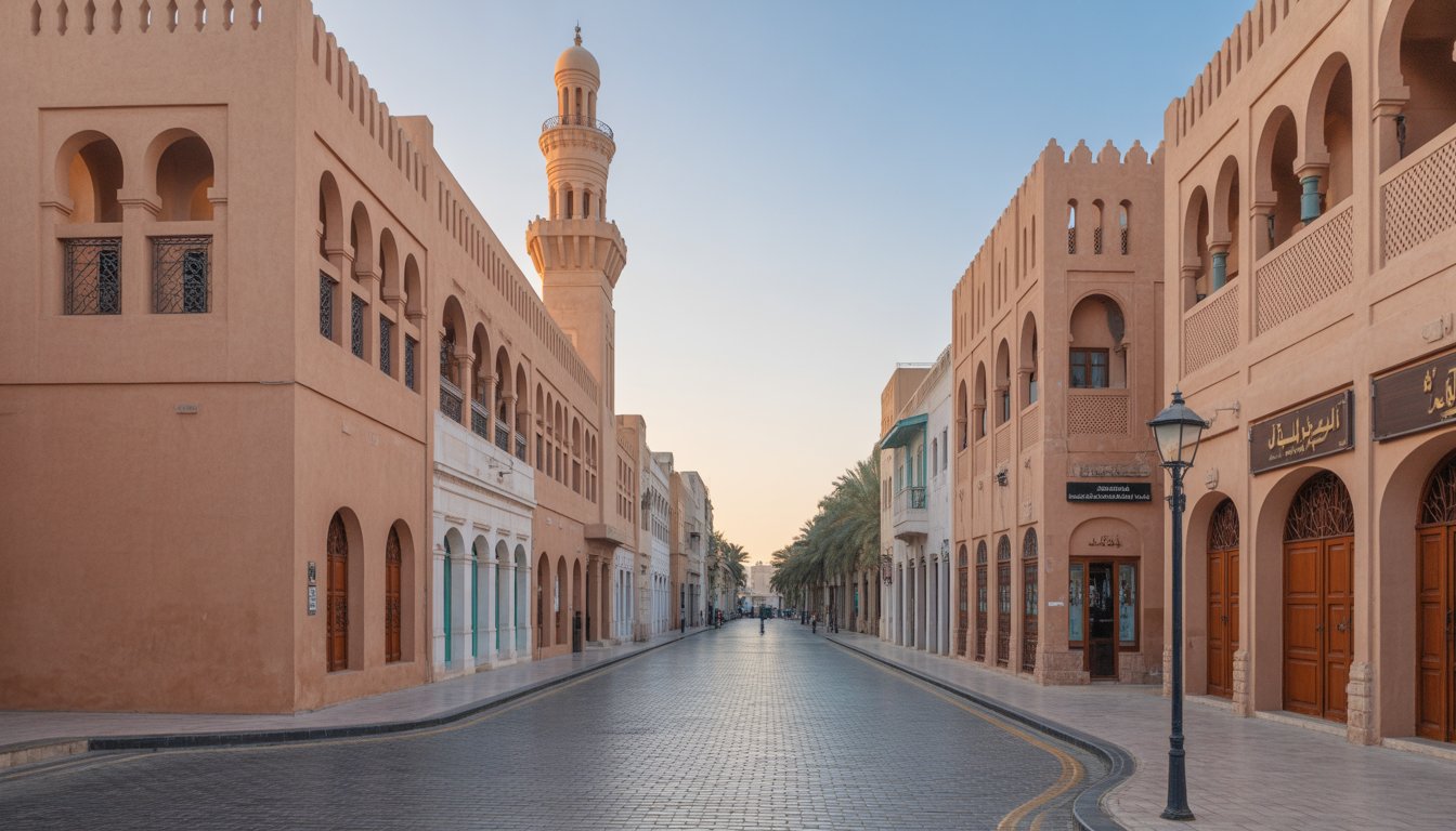 Quartier historique Al Fahidi (Bastakiya) en Émirats Arabes Unis - Photo