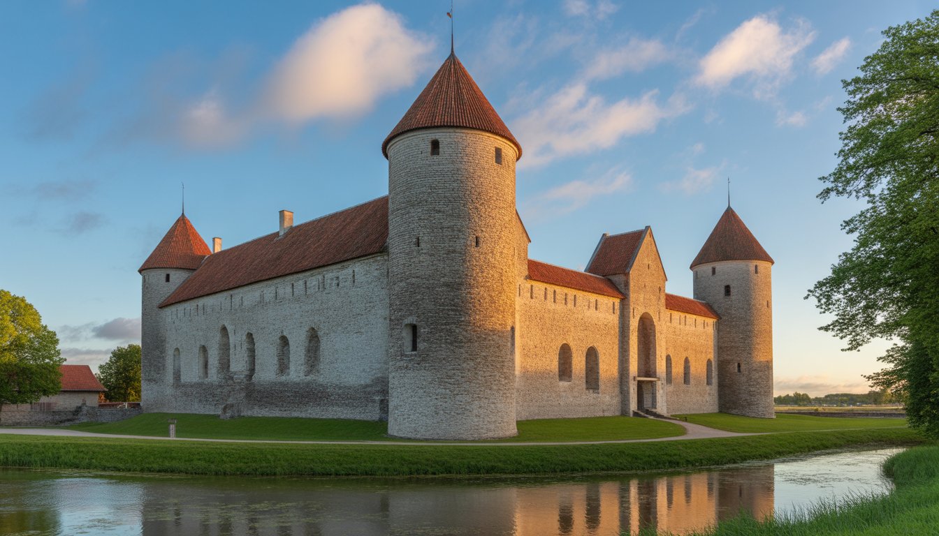 Kuressaare et son château en Estonie - Photo