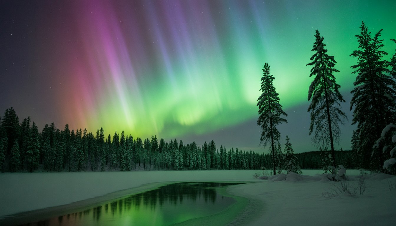 Aurores boréales (Northern Lights) en Finlande - Photo