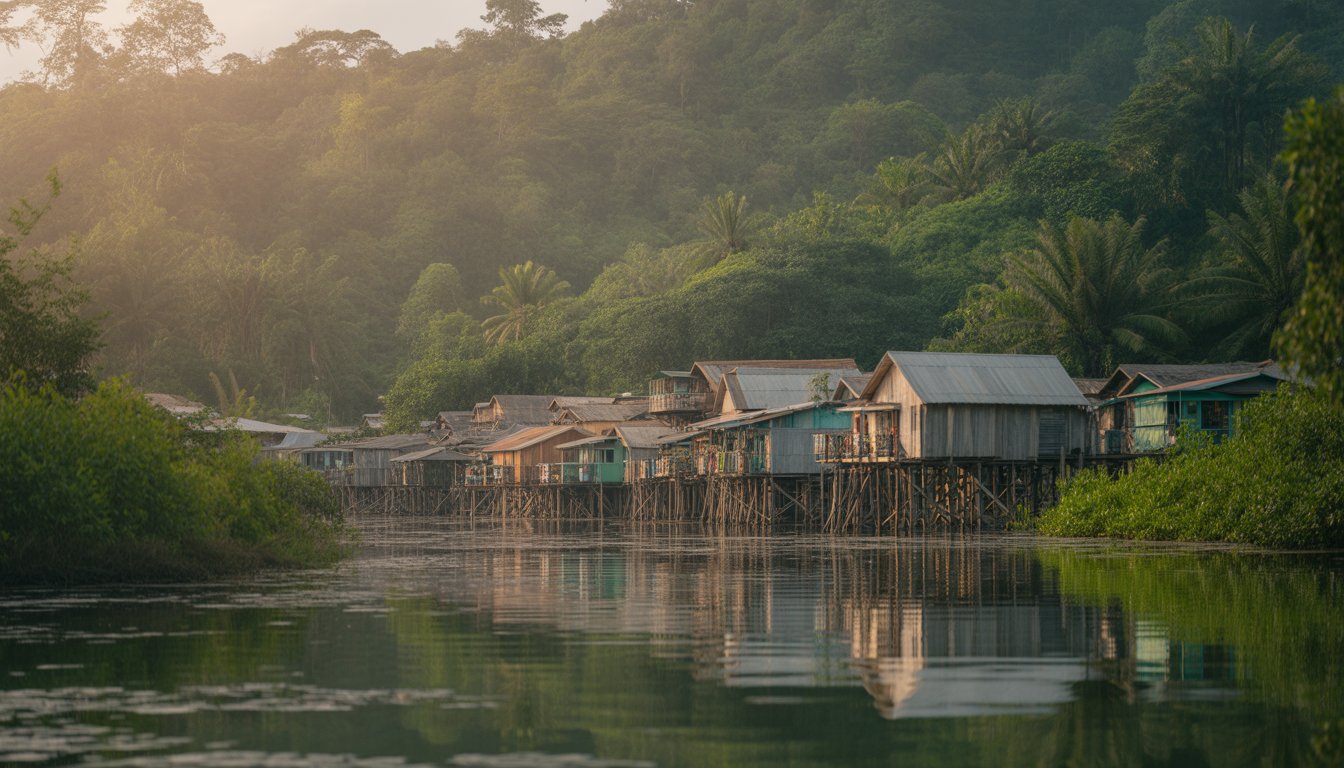 Nzulezo, le village sur pilotis en Ghana - Photo