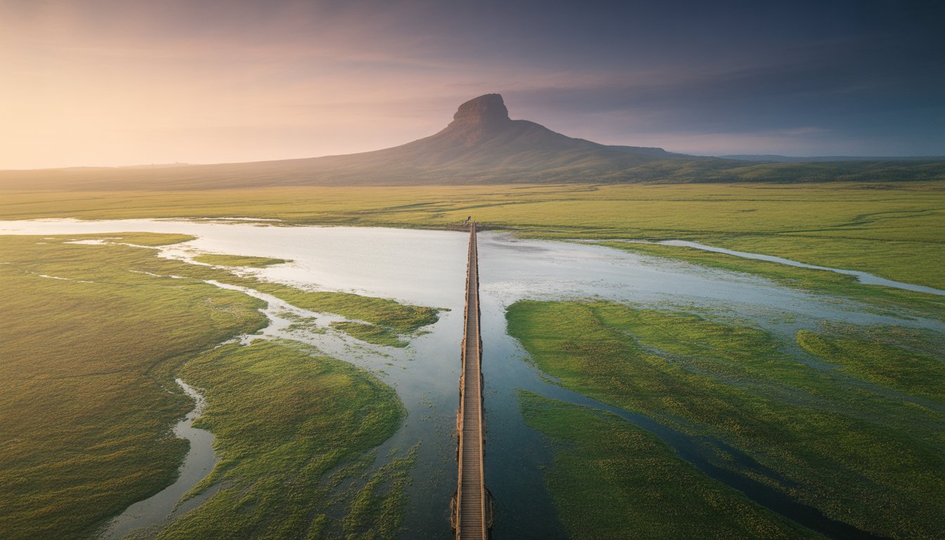 Ada Foah et la lagune de Keta en Ghana - Photo