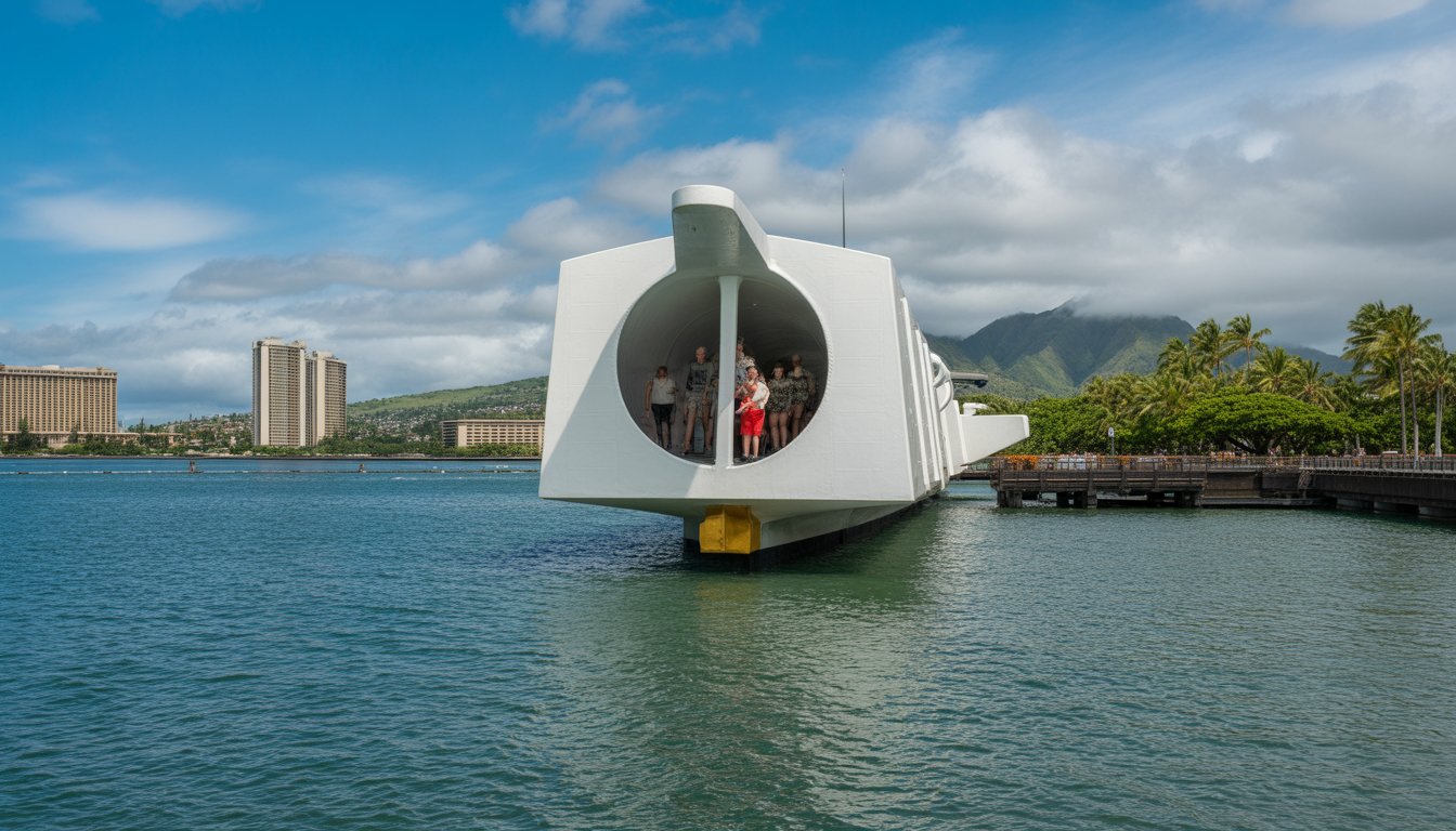 Pearl Harbor – USS Arizona Memorial en Hawaï - Photo
