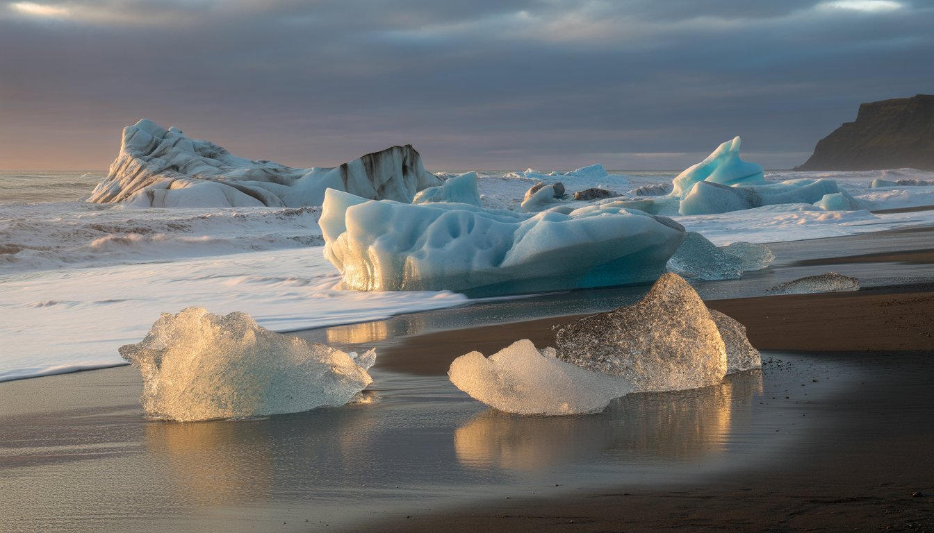 Diamond Beach (Breiðamerkursandur) en Islande - Photo