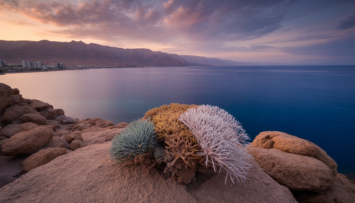 Eilat et récif corallien de la mer Rouge en Israël - Photo